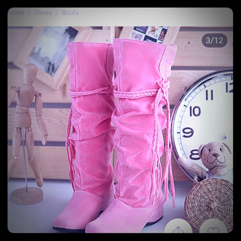 Pink boots